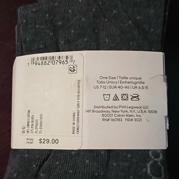 Calvin Klein Men's Logo Print Crew Socks 4-Pairs MSRP $29 - Picture 4 of 4